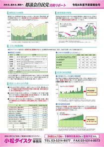 小松ダイスケ活動レポート 令和4年予算案報告号